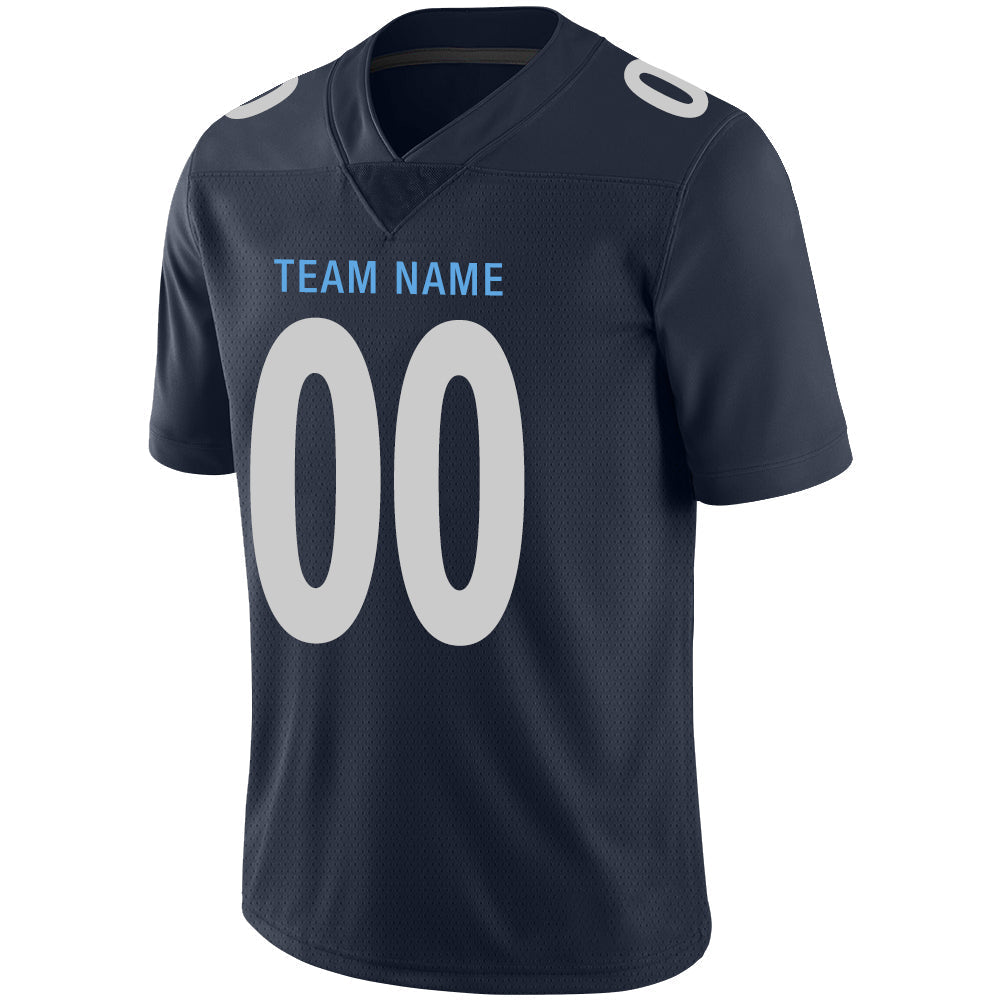 Custom Navy NYJ Football Shirt Top