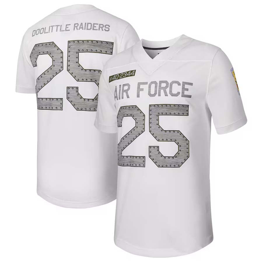 Custom #25 White ATL Football Shirt Top