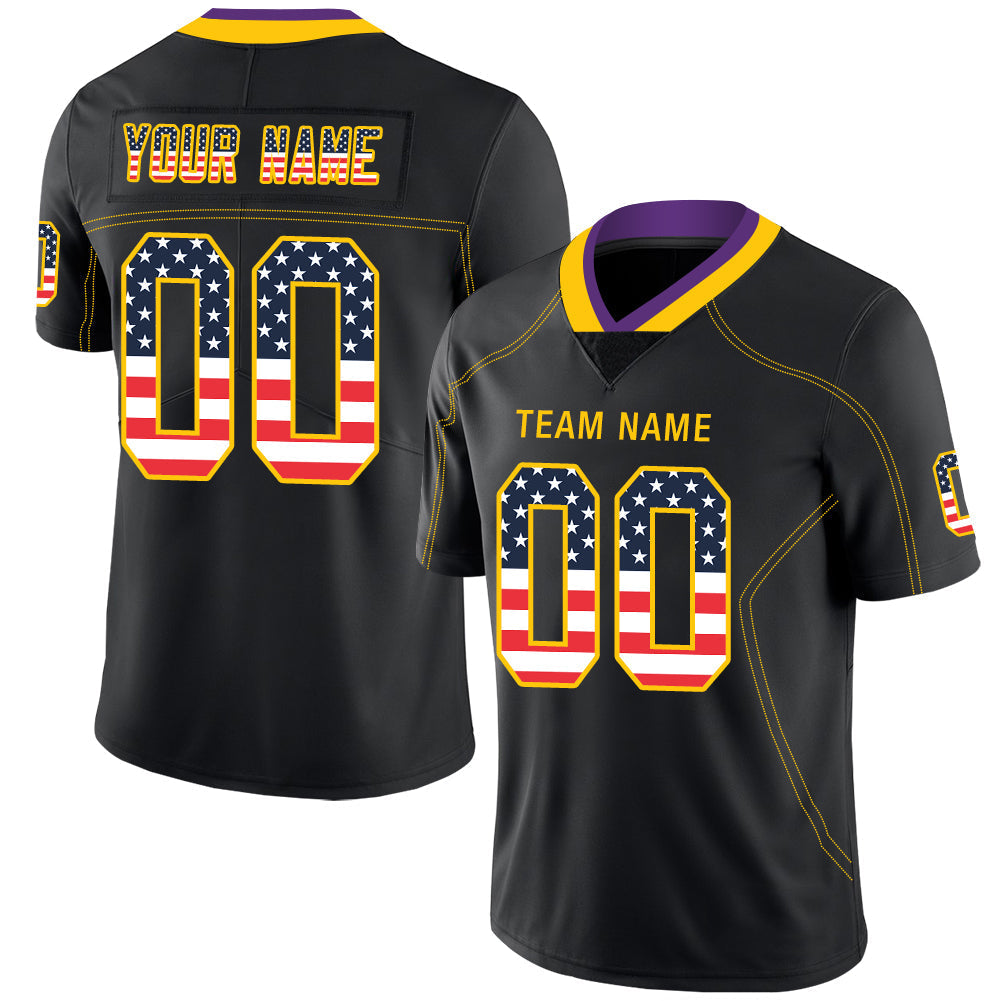 Custom Black MIN Football Shirt Top