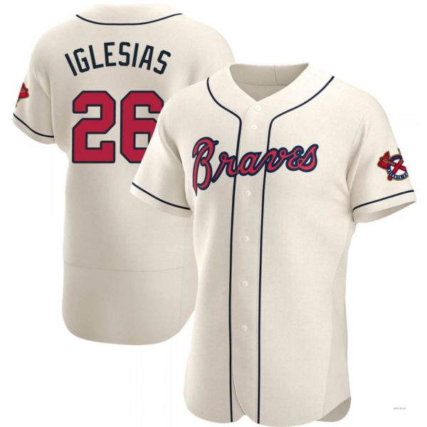 Custom #26 Cream ATL Baseball Shirt Top