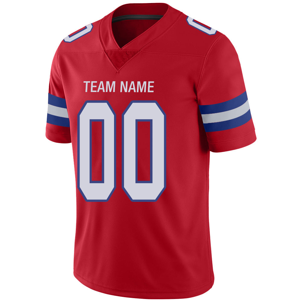 Custom Red NE Football Shirt Top