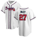 Custom #27 White ATL Baseball Shirt Top
