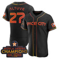 Custom #27 Black 2023 HOU Baseball Shirt Top