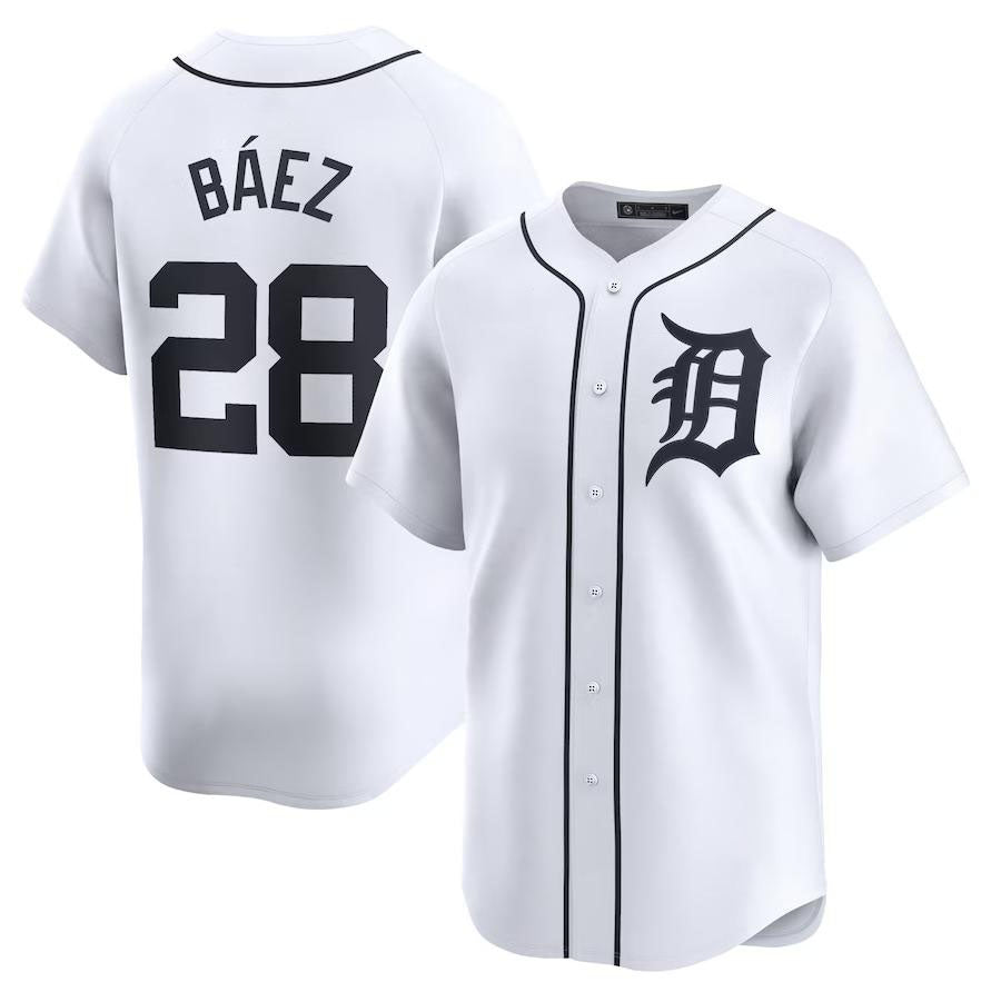Custom #28 White DET Baseball Shirt Top
