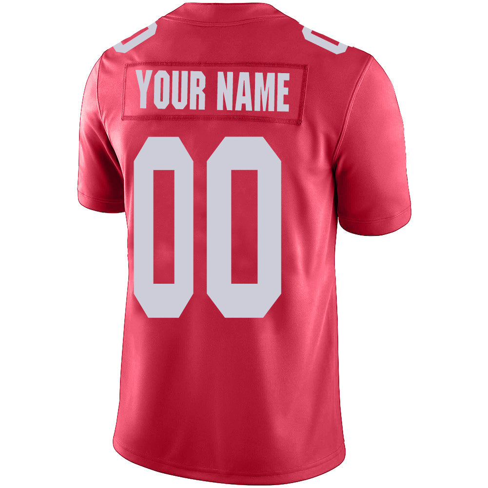 Custom Red NYJ Football Shirt Top