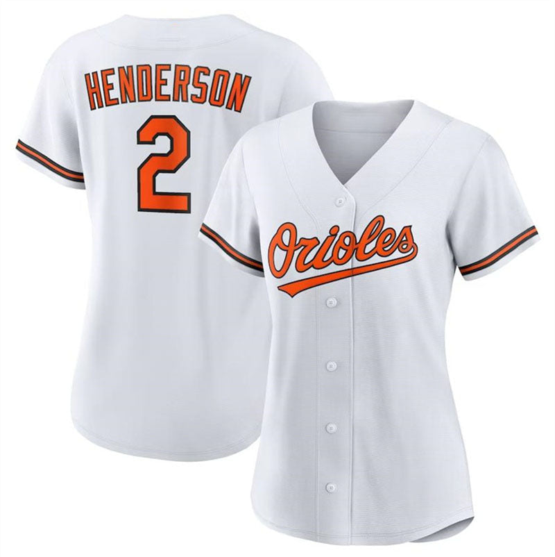 Custom #2 White BAL Baseball Shirt Top