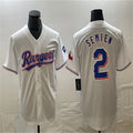 Custom #2 White LAD Baseball Shirt Top