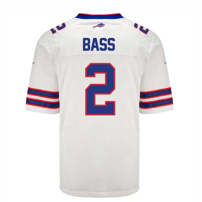 Custom #2 White BUF Football Shirt Top