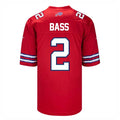 Custom #2 Red BUF Football Shirt Top