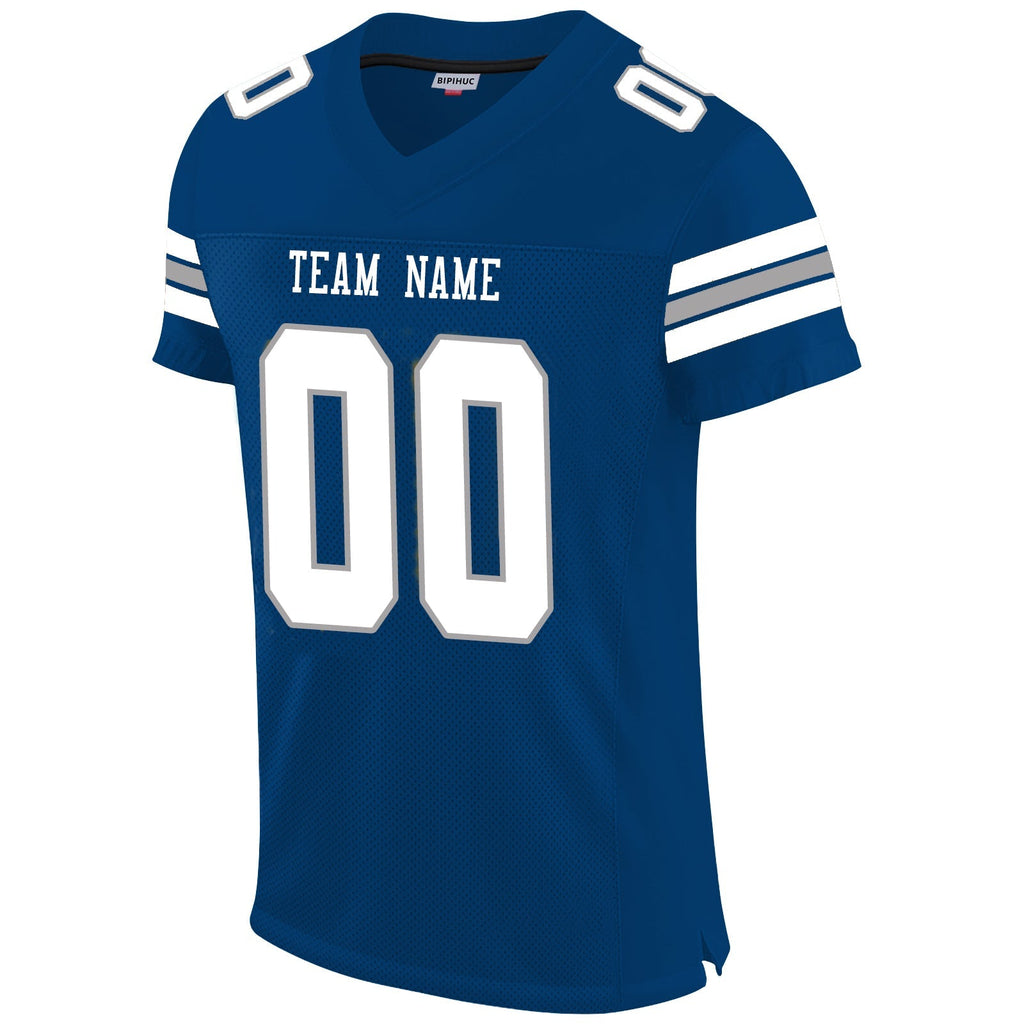 Custom Blue IND Football Shirt Top