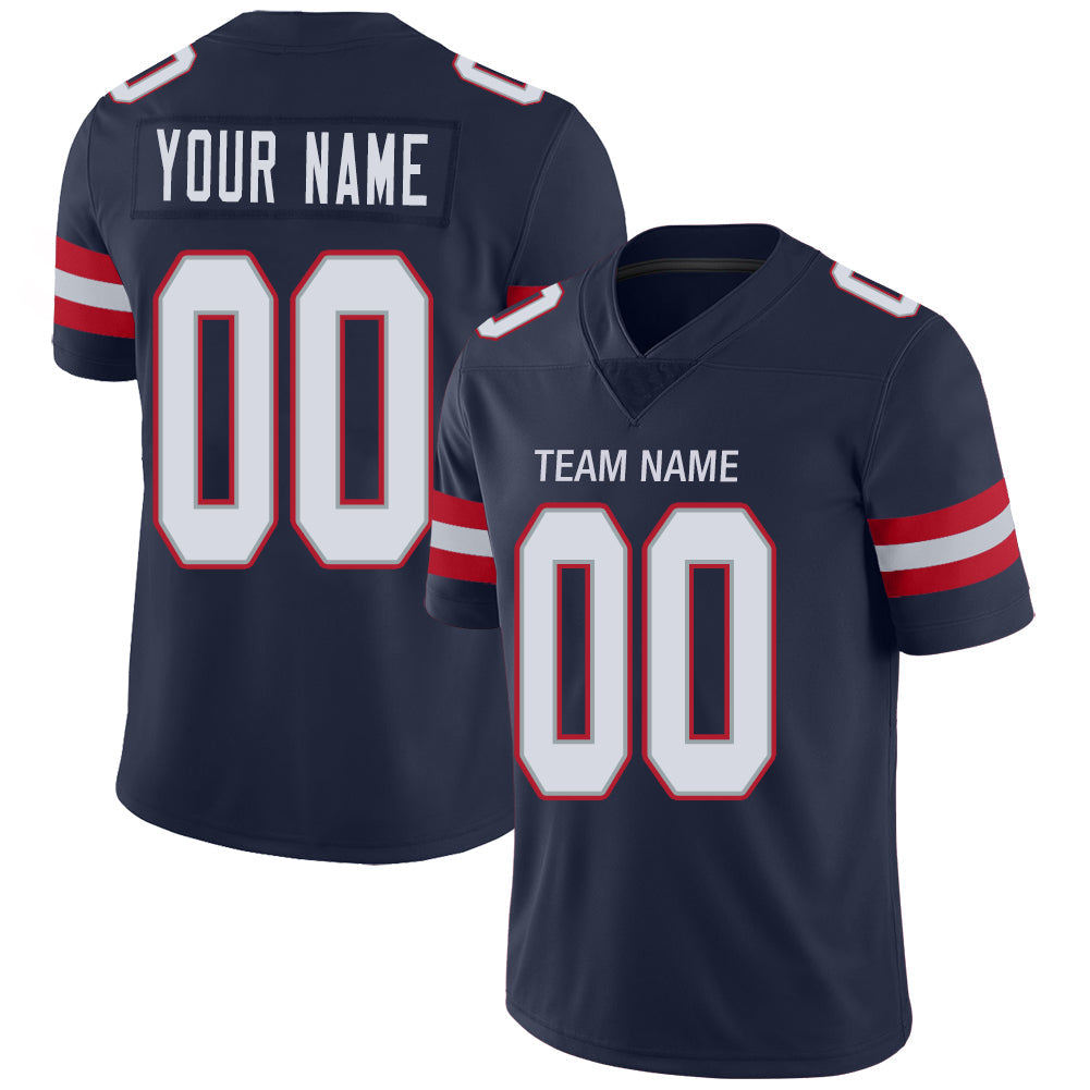 Custom Navy NE Football Shirt Top