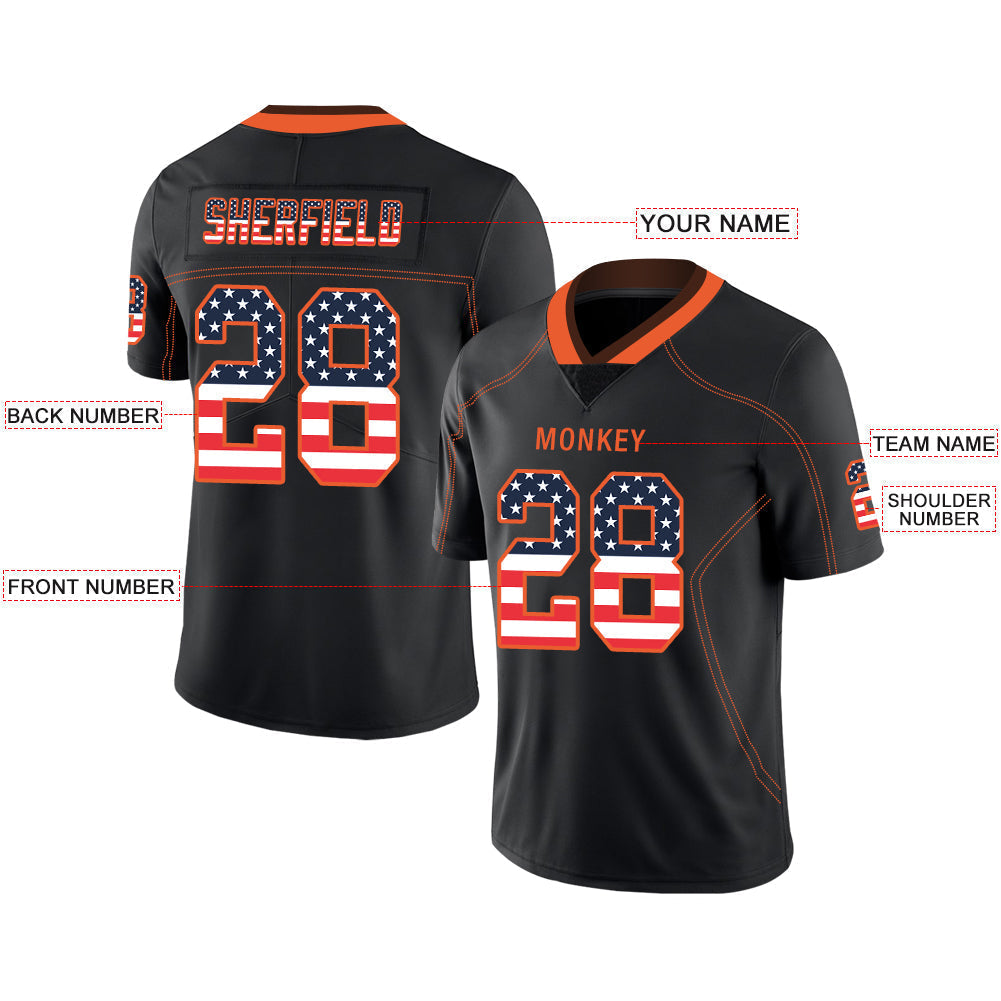 Custom Black Football Shirt Top