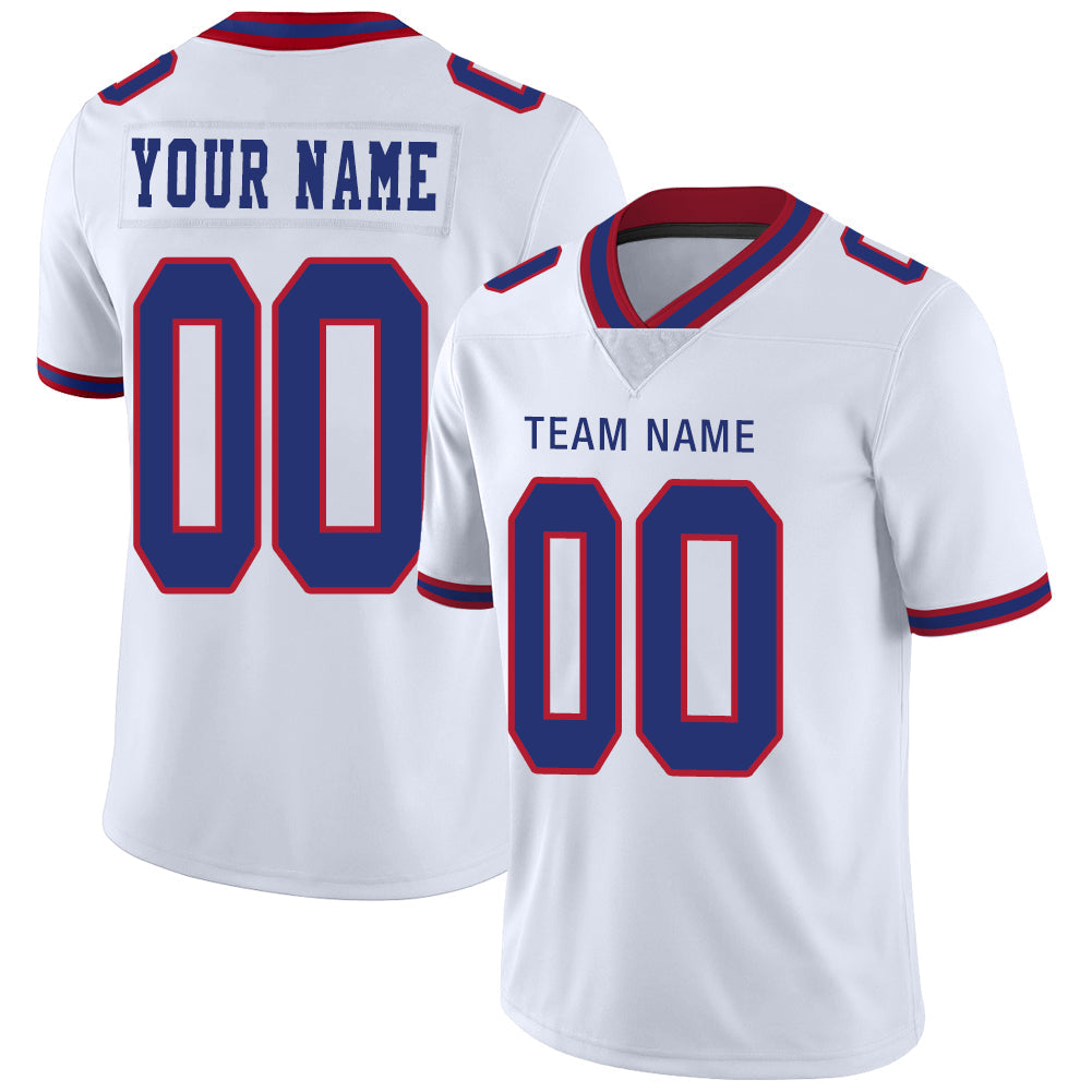 Custom White BUF Football Shirt Top