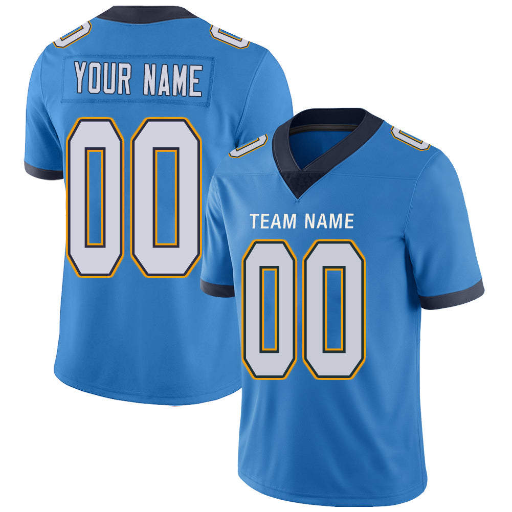 Custom Powder Blue LAC Football Shirt Top