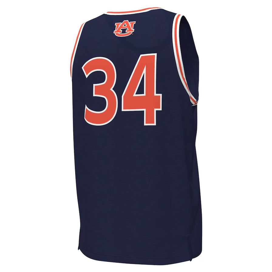 Custom #34 Navy Basketball Shirt Top