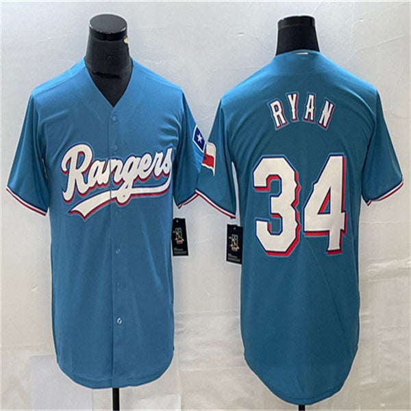 Custom #34 Blue LAD Baseball Shirt Top