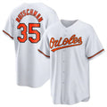 Custom #35 White BAL Baseball Shirt Top