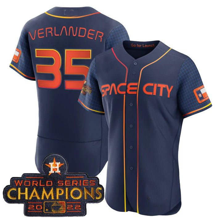 Custom #35 Blue 2023 HOU Baseball Shirt Top