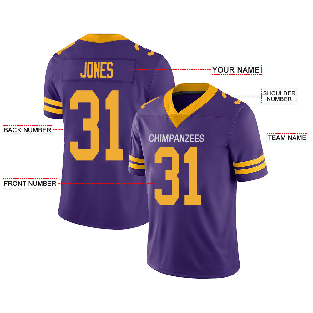 Custom Purple MIN Football Shirt Top
