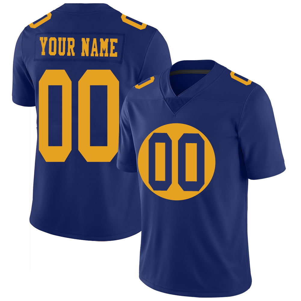 Custom Navy GB Football Shirt Top