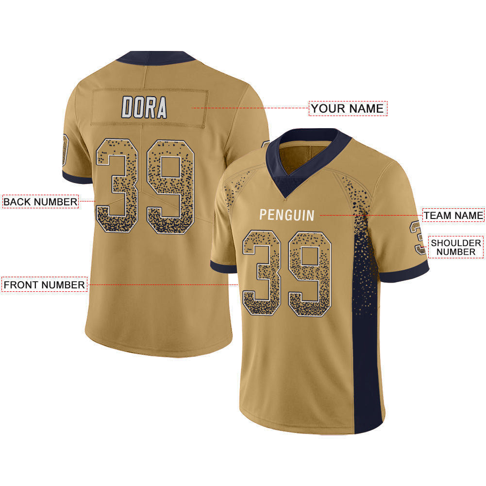Custom Gold LAC Football Shirt Top