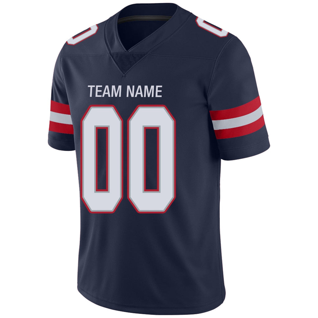 Custom Navy NE Football Shirt Top