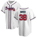 Custom #38 White ATL Baseball Shirt Top