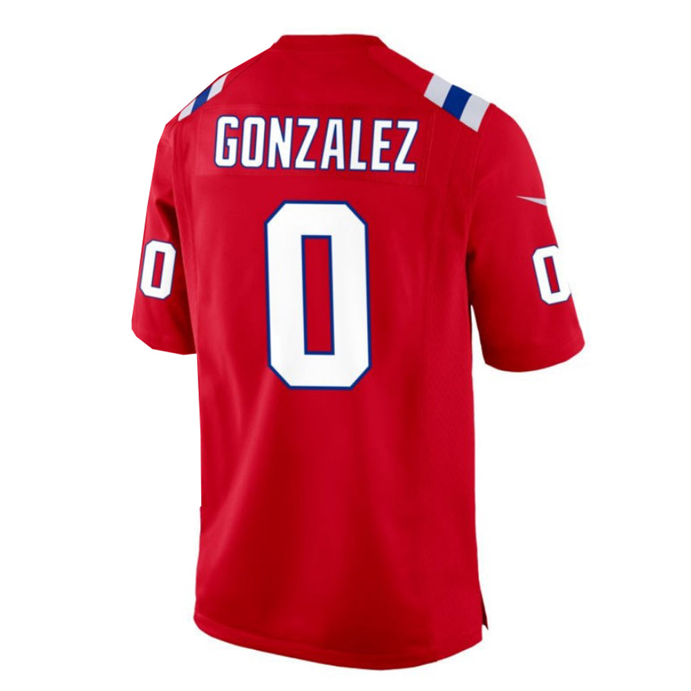 Custom #0 Red NE Football Shirt Top