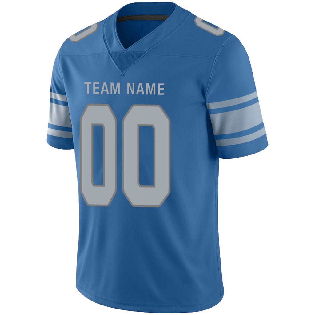 Custom Blue DET Football Shirt Top