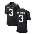 Custom #3 Black NYJ Football Shirt Top