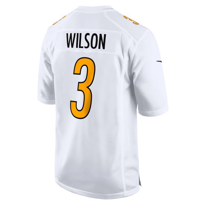 Custom #3 White Throwback PIT Football Shirt Top