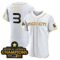 Custom #3 White 2023 HOU Baseball Shirt Top