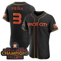 Custom #3 Black 2023 HOU Baseball Shirt Top
