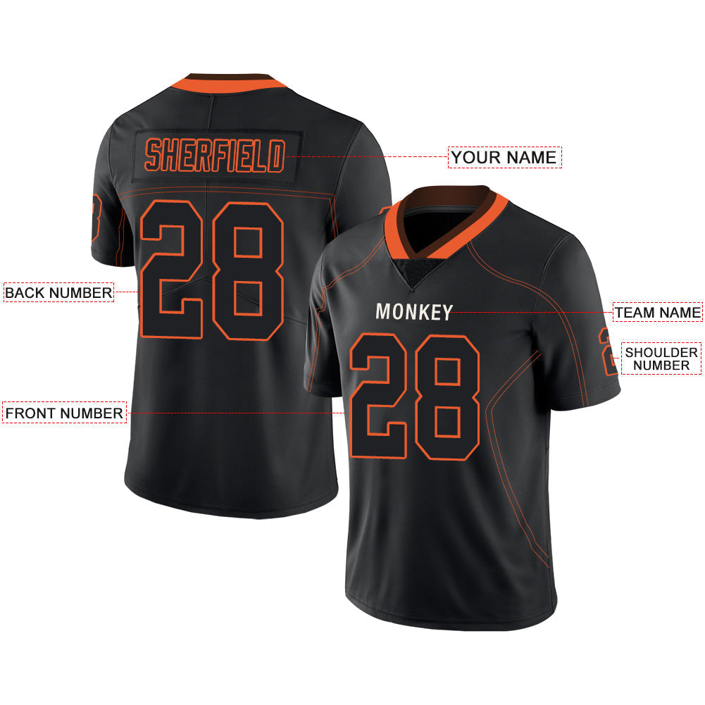 Custom Black Football Shirt Top