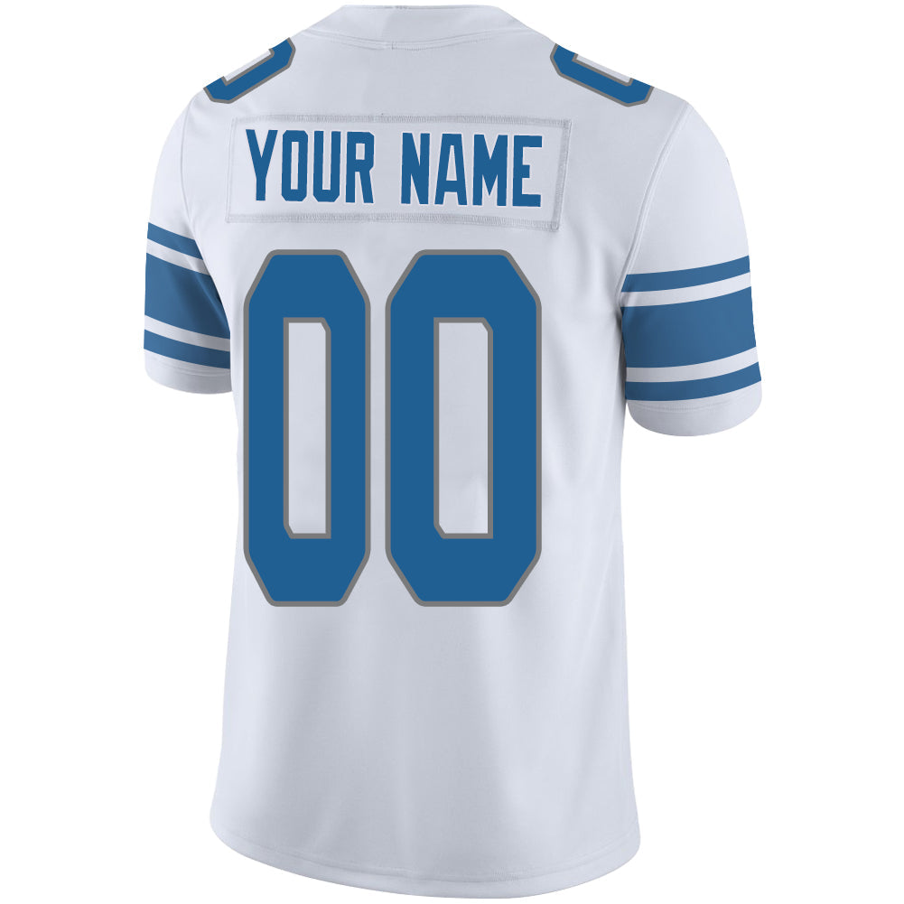Custom White DET Football Shirt Top