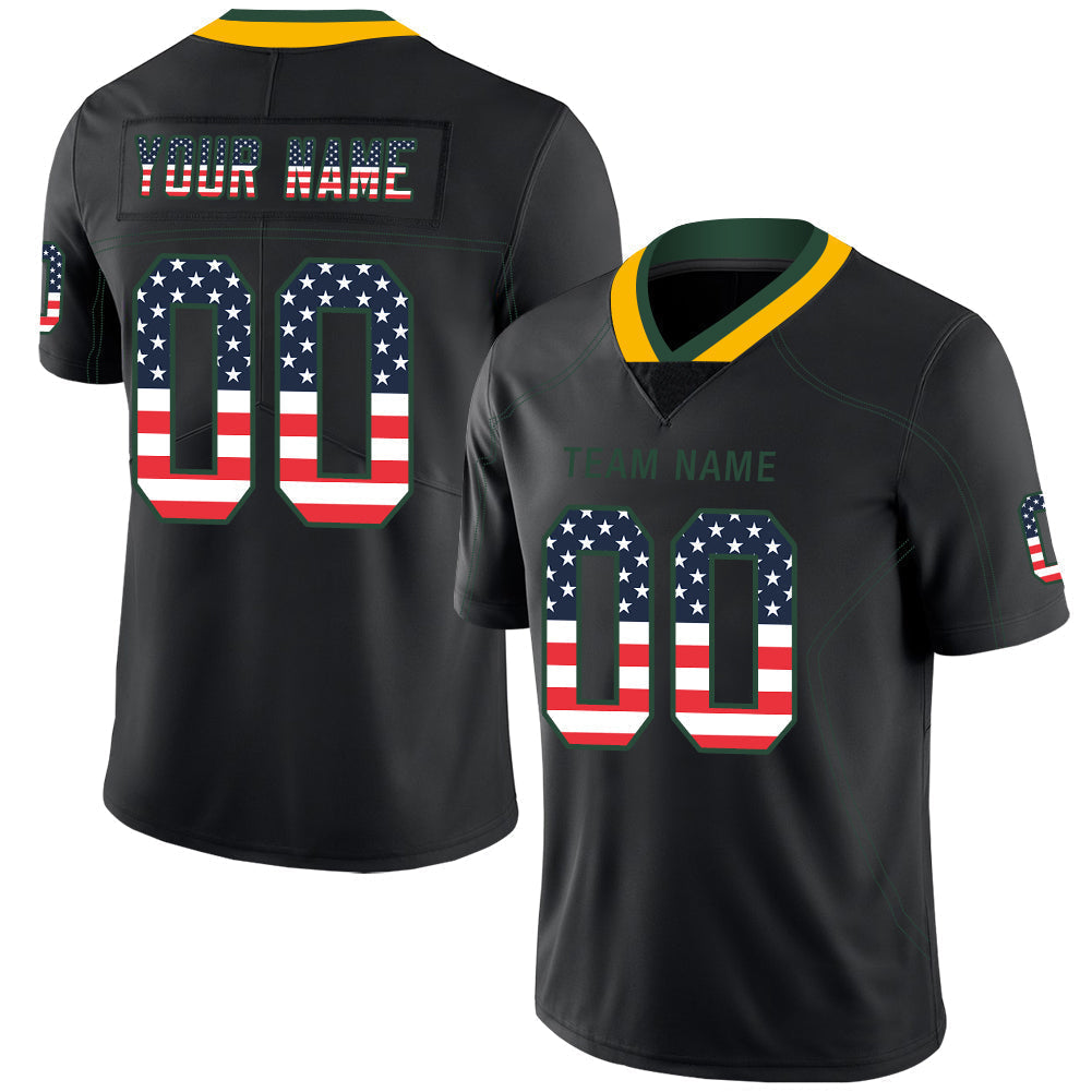 Custom Black GB Football Shirt Top