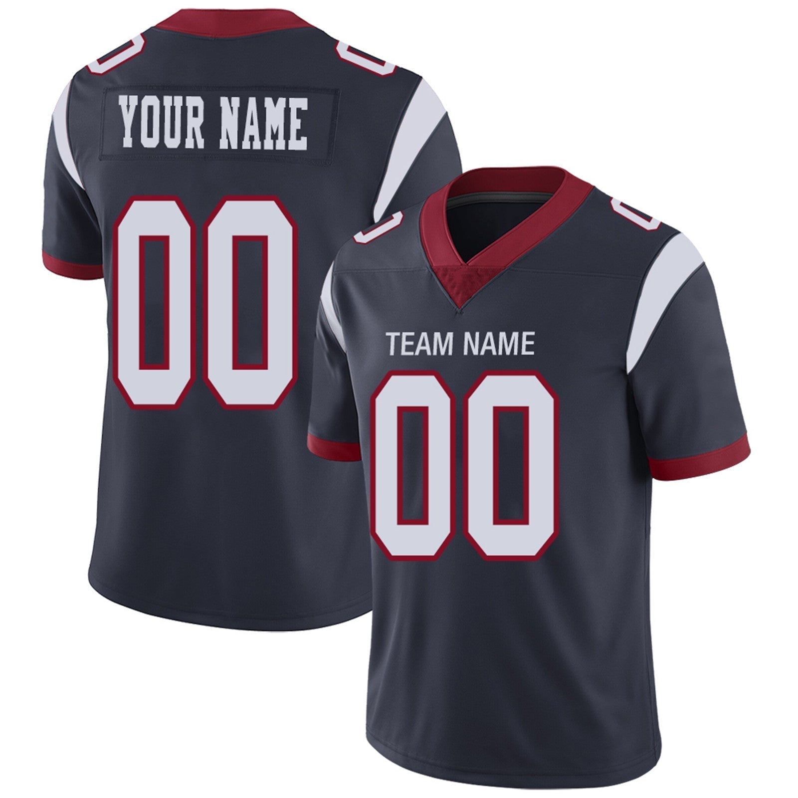 Custom Navy HOU Football Shirt Top