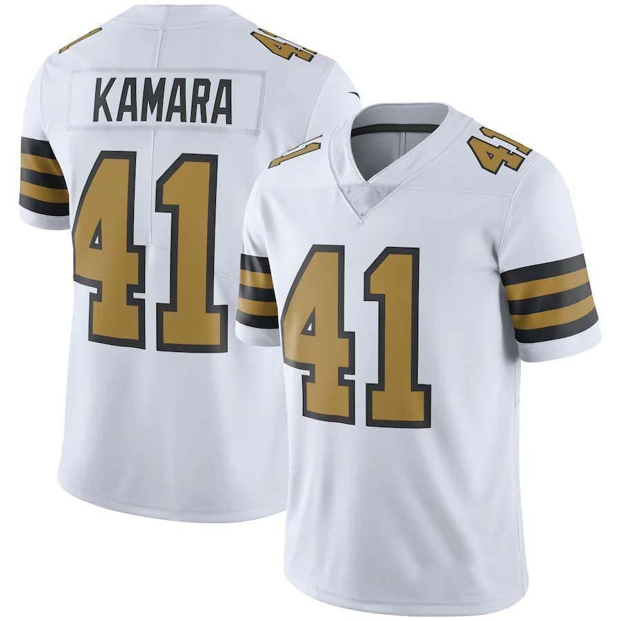 Custom #41 White NO Football Shirt Top