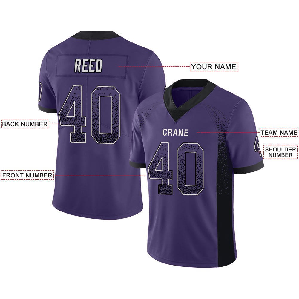 Custom Purple Football Shirt Top