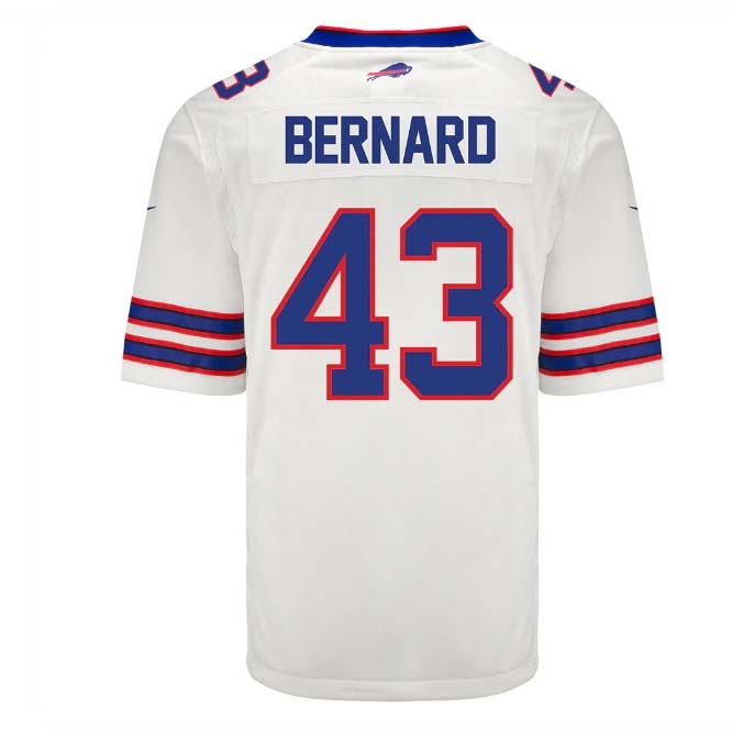 Custom #43 White BUF Football Shirt Top