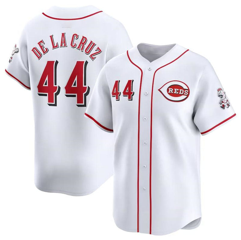Custom #44 White CIN Baseball Shirt Top