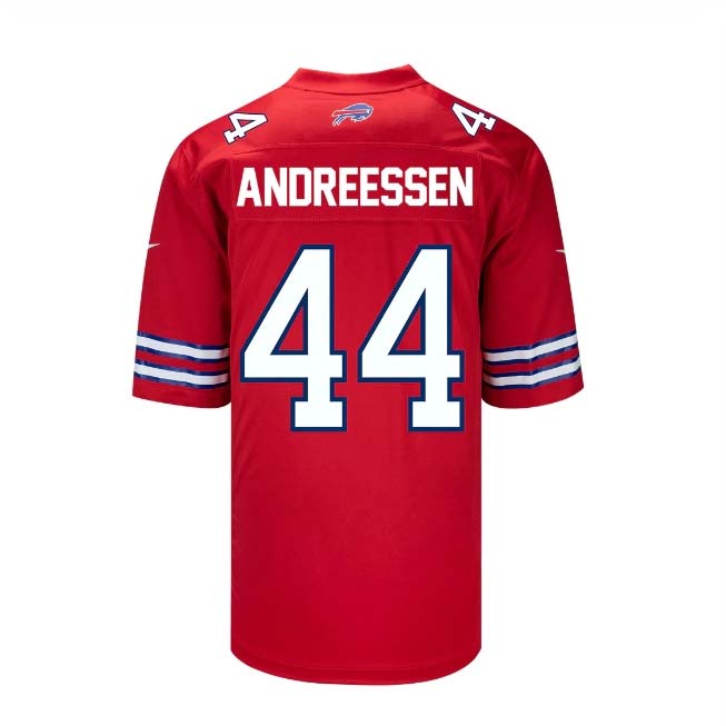 Custom #44 Red BUF Football Shirt Top
