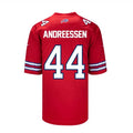Custom #44 Red BUF Football Shirt Top
