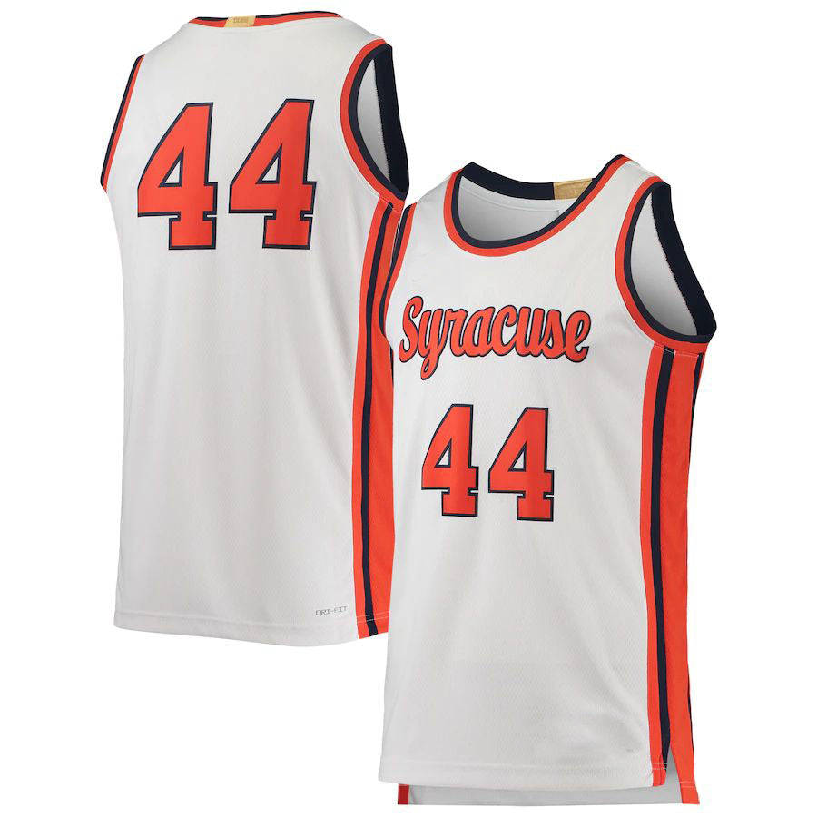 Custom #44 White Retro College Shirt Top
