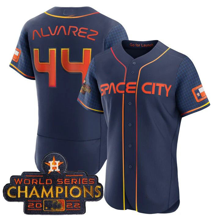 Custom #44 Blue 2023 HOU Baseball Shirt Top