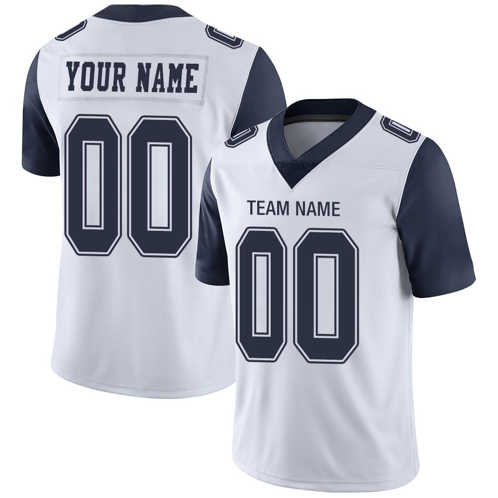 Custom White DAL Football Shirt Top