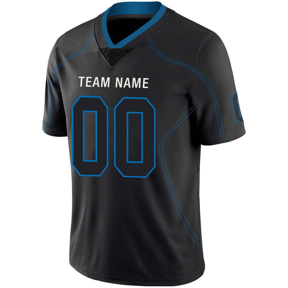 Custom Black DET Football Shirt Top