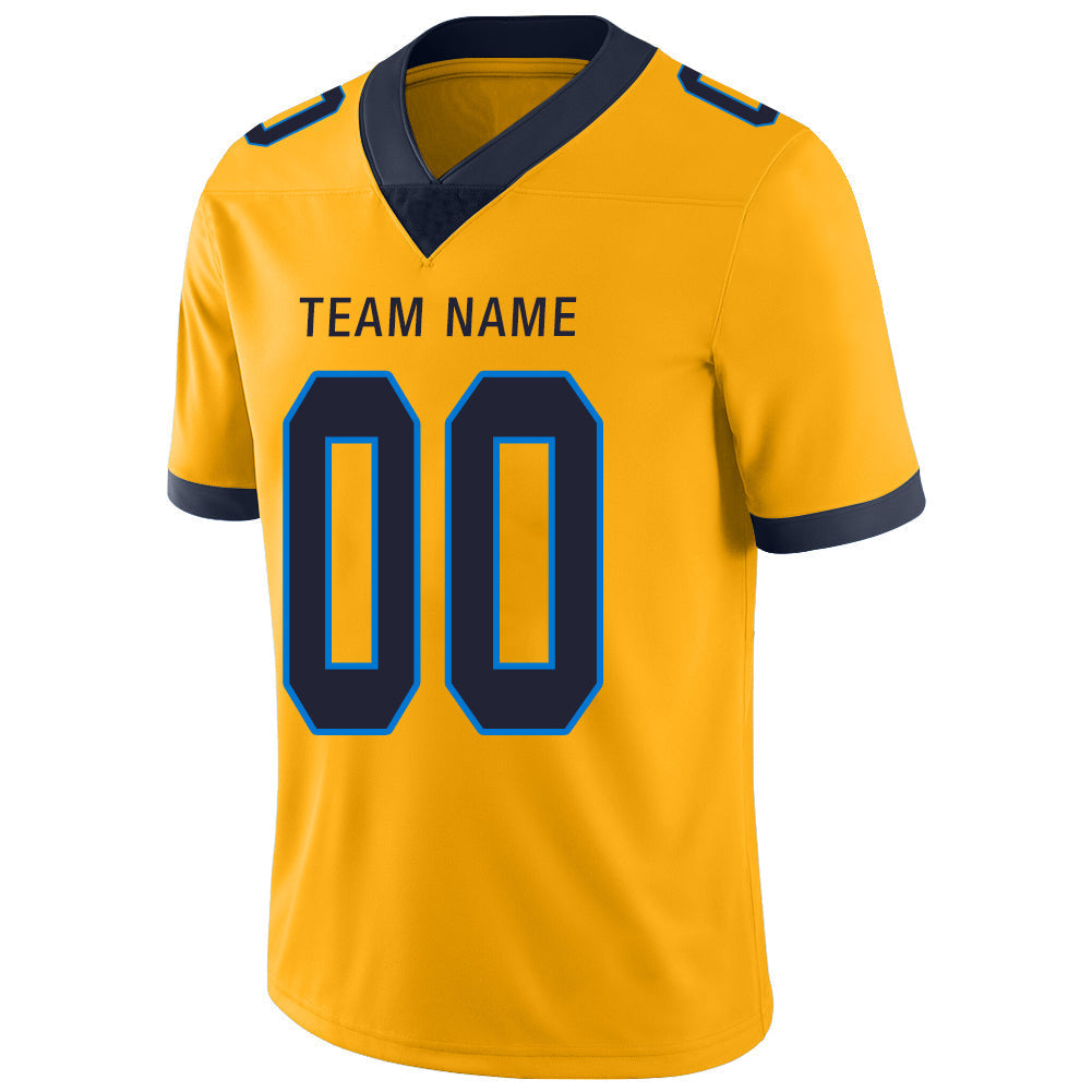 Custom Gold LAC Football Shirt Top