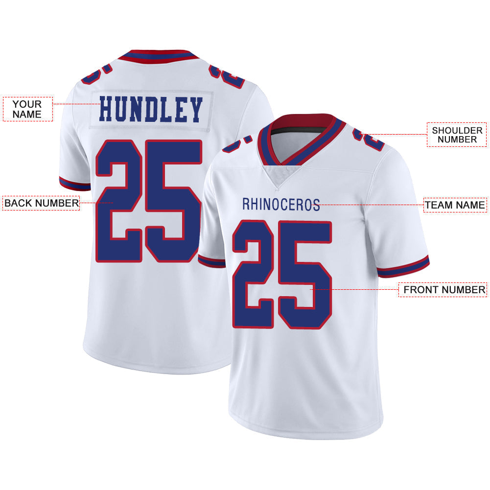 Custom White BUF Football Shirt Top