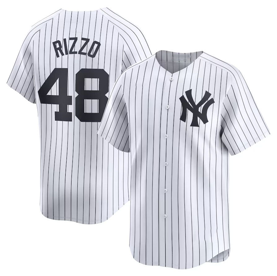 Custom #48 White NYY Baseball Shirt Top